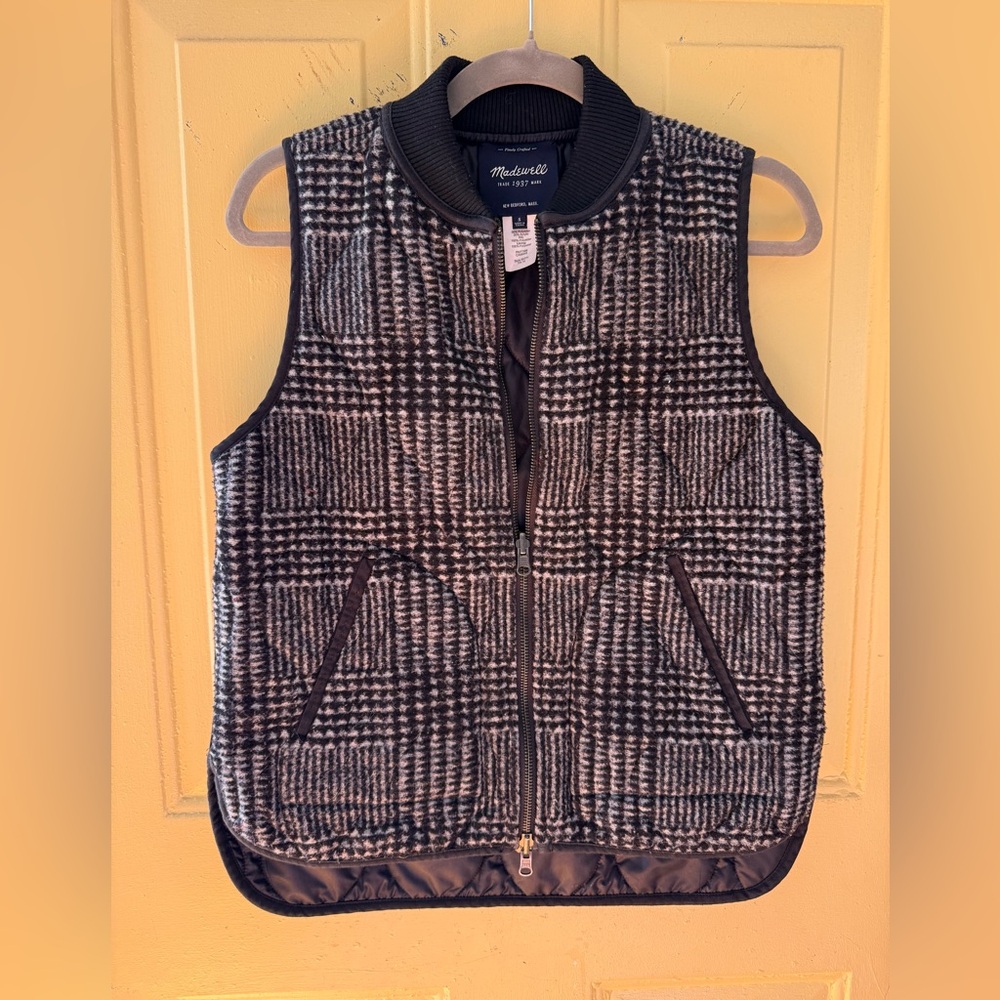 Madewell Reversible Puffer/Wool blend Vest